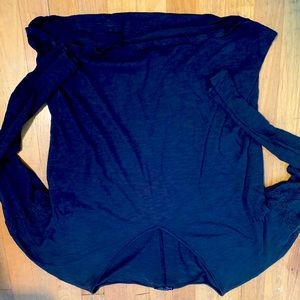 Charcoal gray long sleeve top